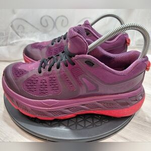Hoka One One Stinson ATR 5 Women's Purple Red Trail Runners SIZE 6